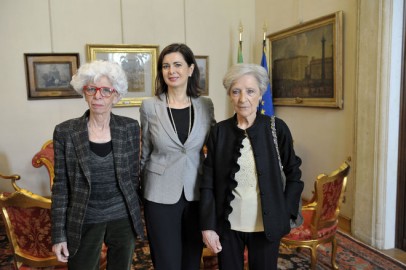 Mariangela Gritta Grainer (sinistra) e Luciana Alpi ricevute un anno fa dalla presidente della Camera