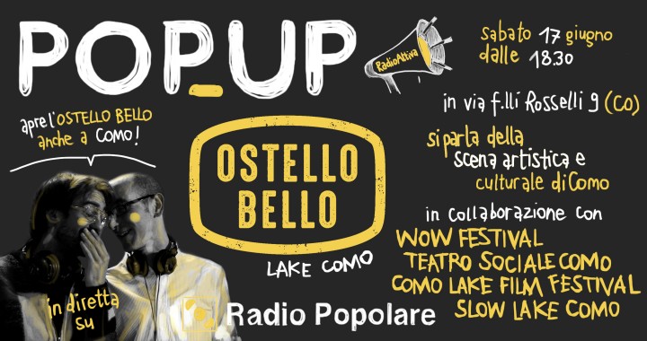 PopUp all'Ostello Bello Lake di Como - Radio Popolare