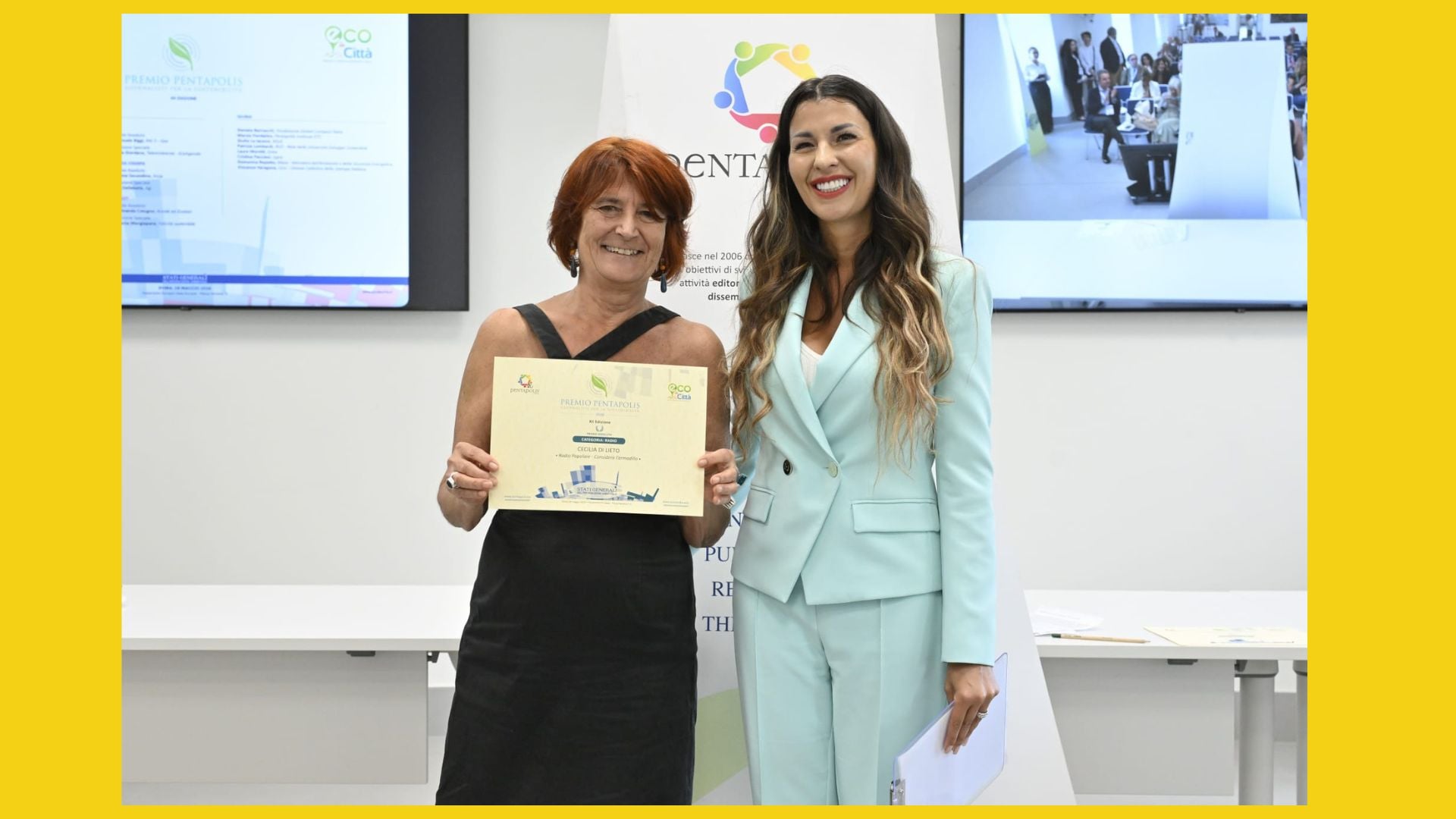 Cecilia Di Lieto riceve il Premio Pentapolis Giornalisti per la Sostenibilità 2026