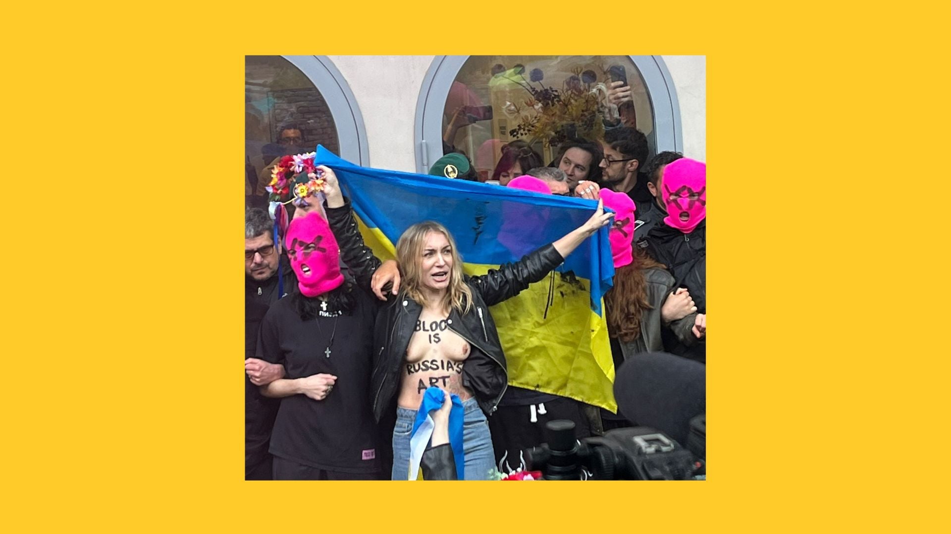 Protesta delle Pussy Riot alla Biennale 2026