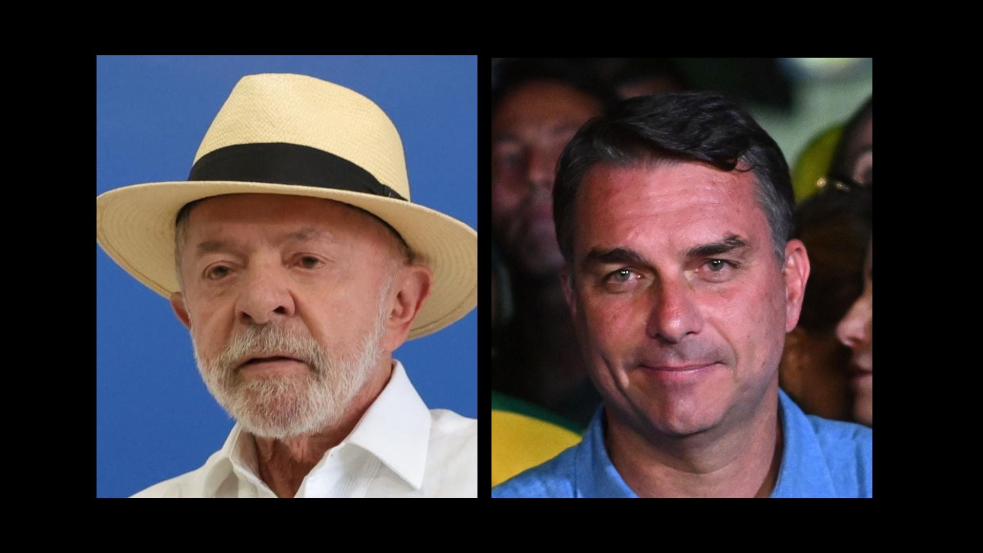 Luiz Inácio Lula e Flavio Bolsonaro