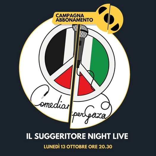 Live Pop Speciale Abbo - Comedian per Gaza - 13/10/2025