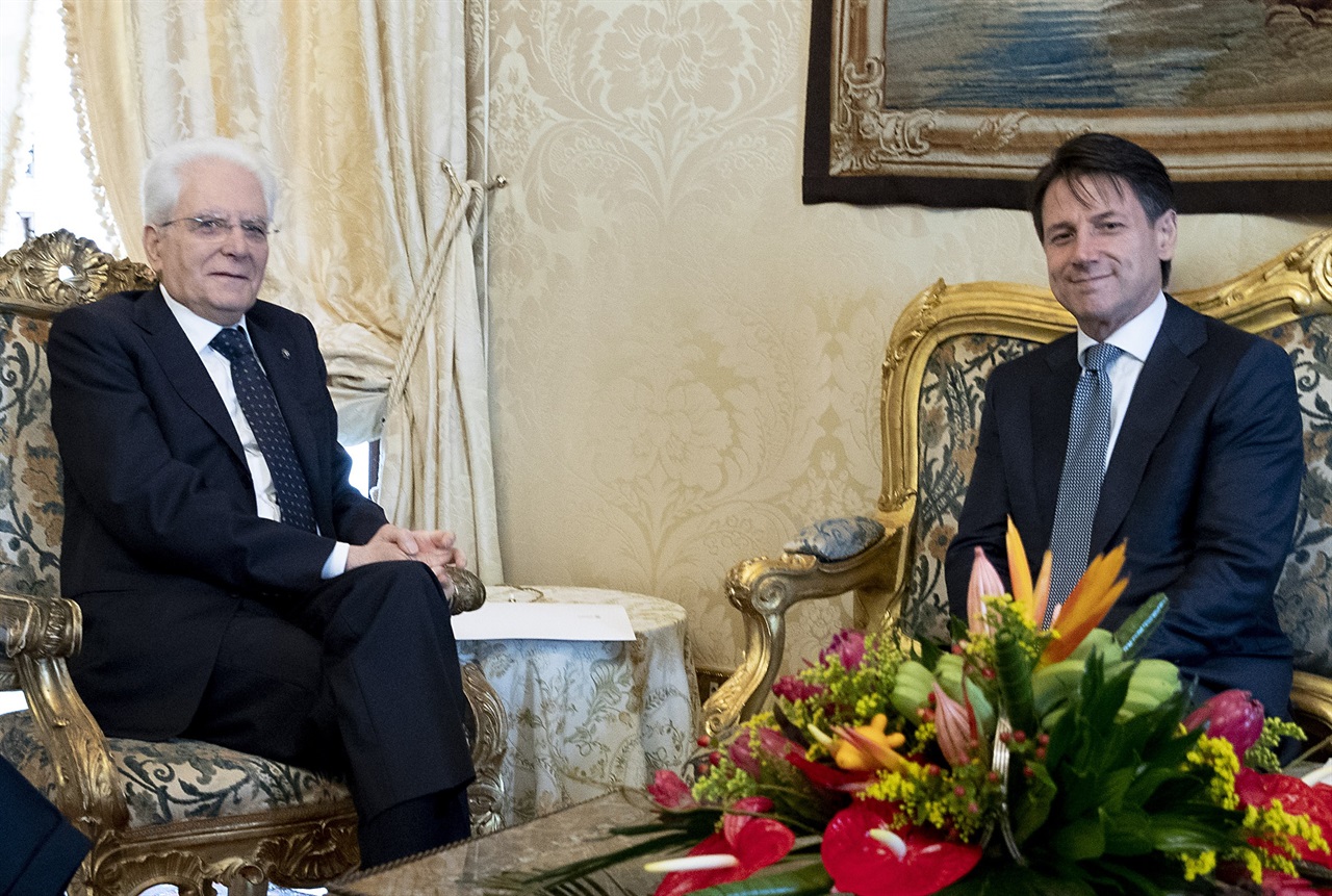 Giuseppe Conte e Mattarella