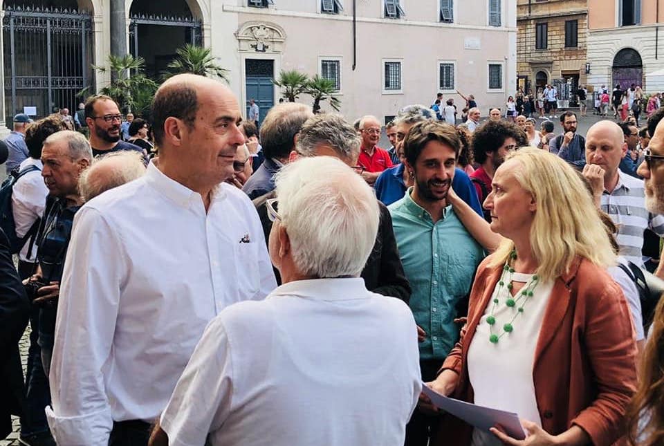 Nicola Zingaretti a Trastevere