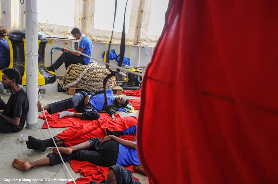 Migranti a bordo dell'Aquarius