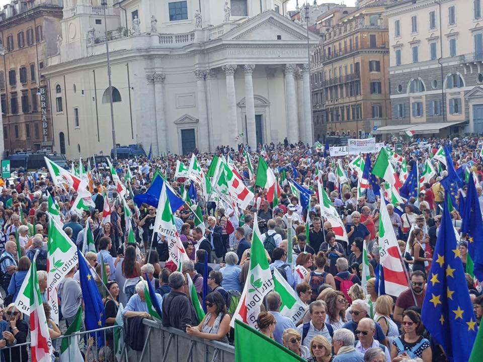 manifestazione PD Roma