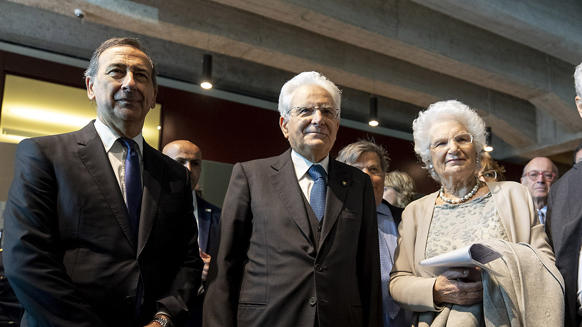 Liliana Segre, Sergio Mattarella e Giuseppe Sala