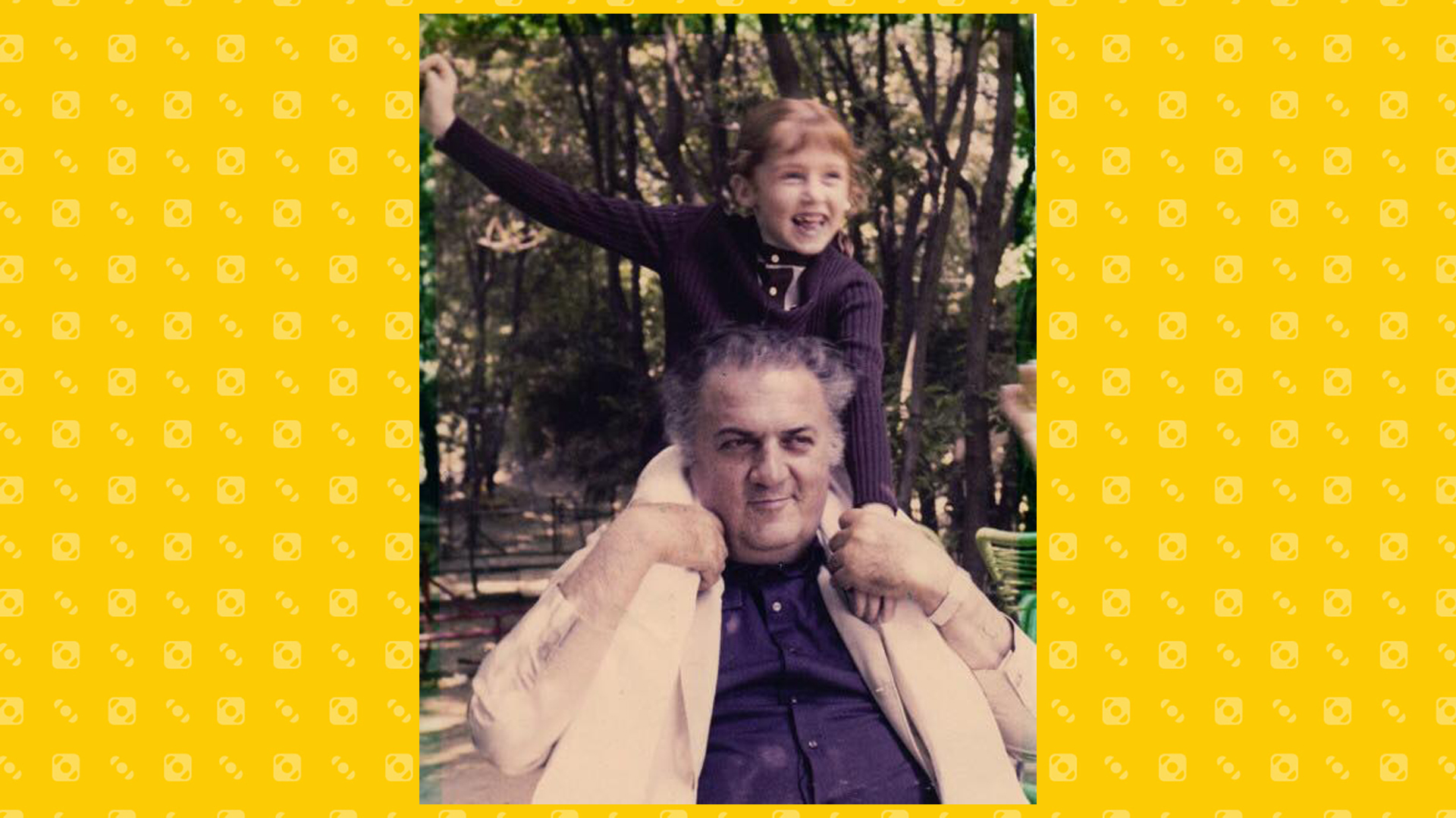 Federico Fellini con la nipote Francesca