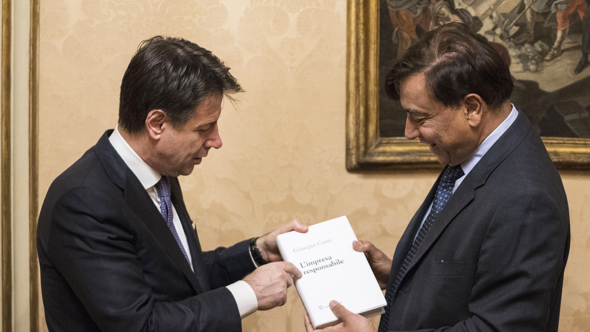 Giuseppe Conte e Lakshmi Mittal