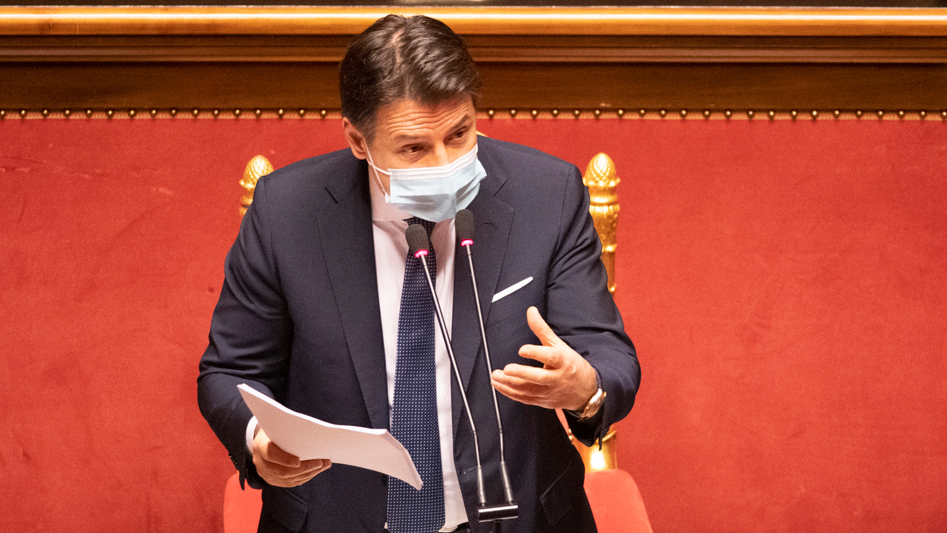 Giuseppe Conte al Senato