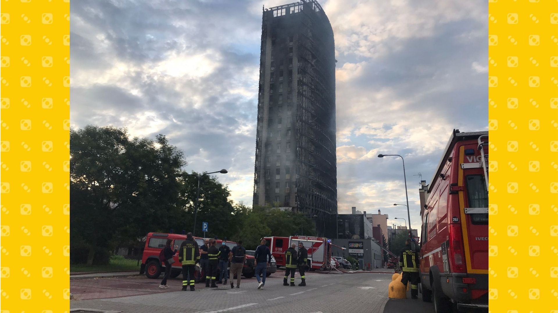 via antonini milano torre del moro incendio