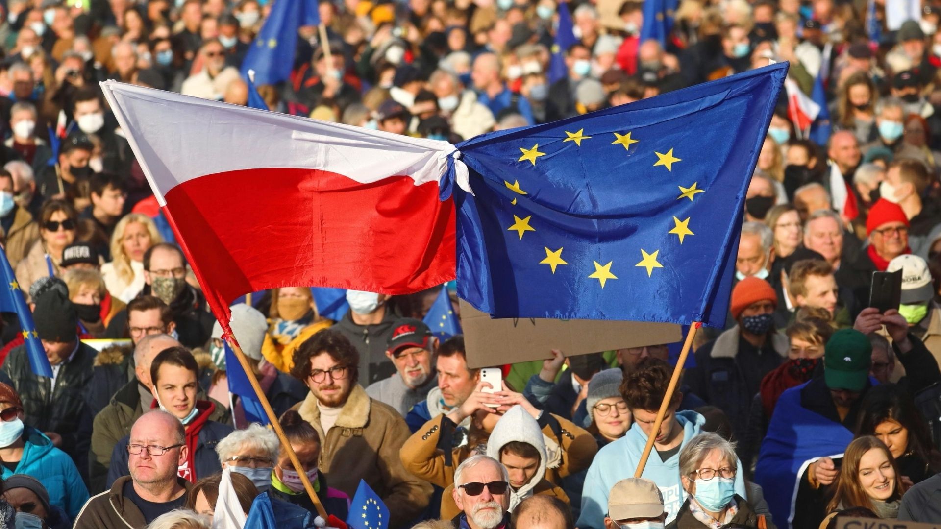 proteste pro ue polonia (ANSA)