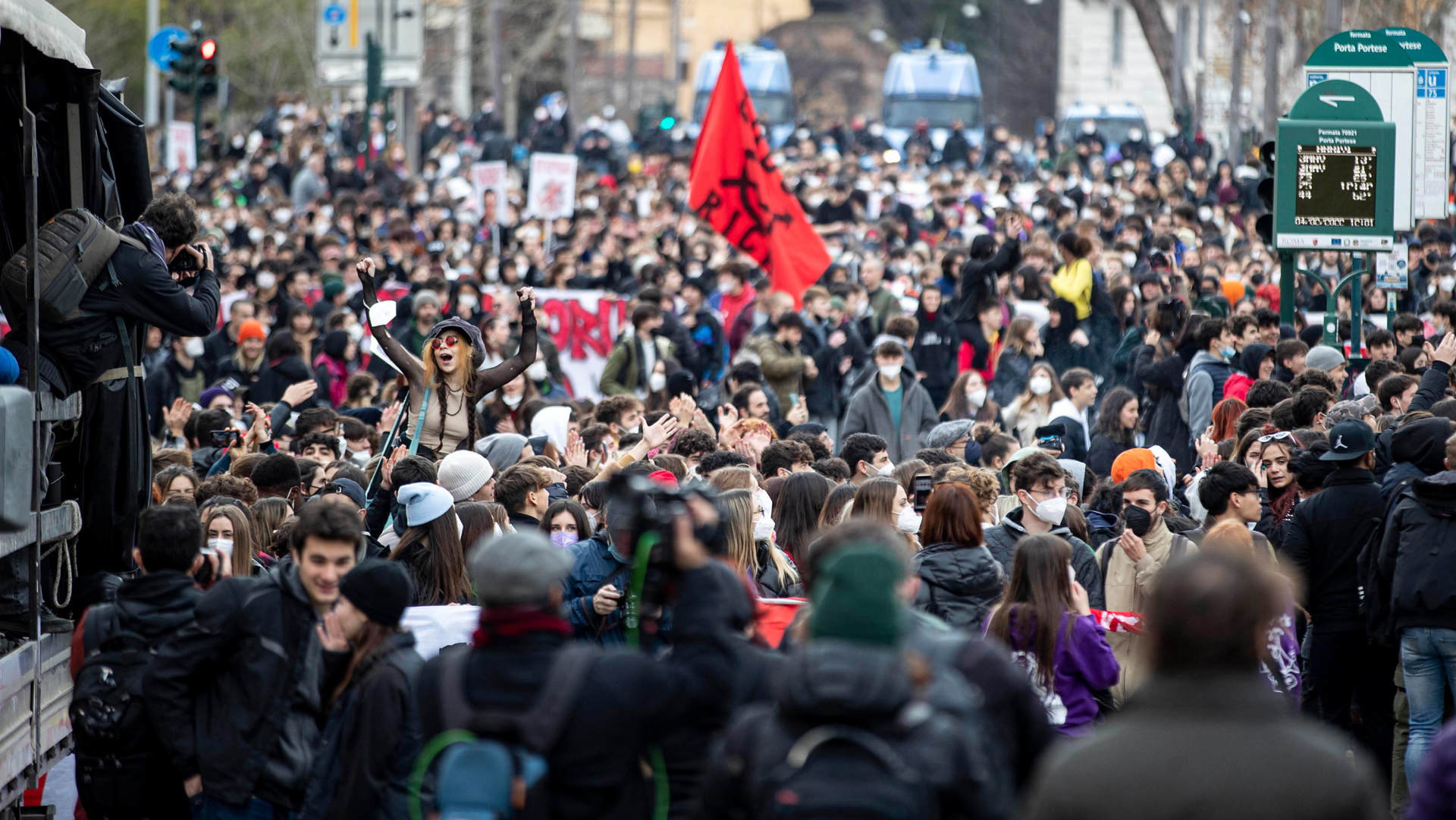 protesta studenti ANSA