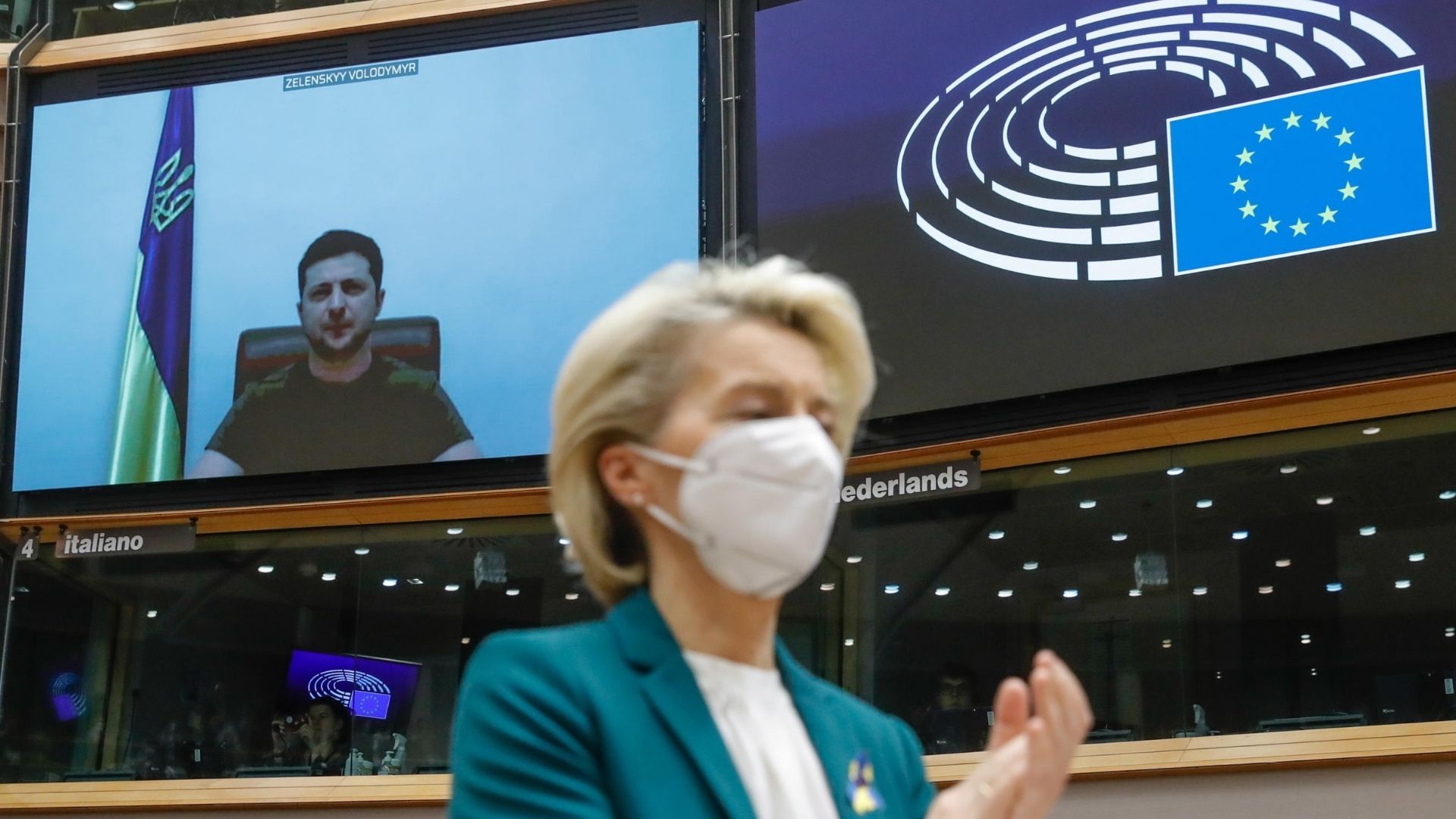 Il presidente ucraino Zelensky interviene in video all'Europarlamento - Europarlamento