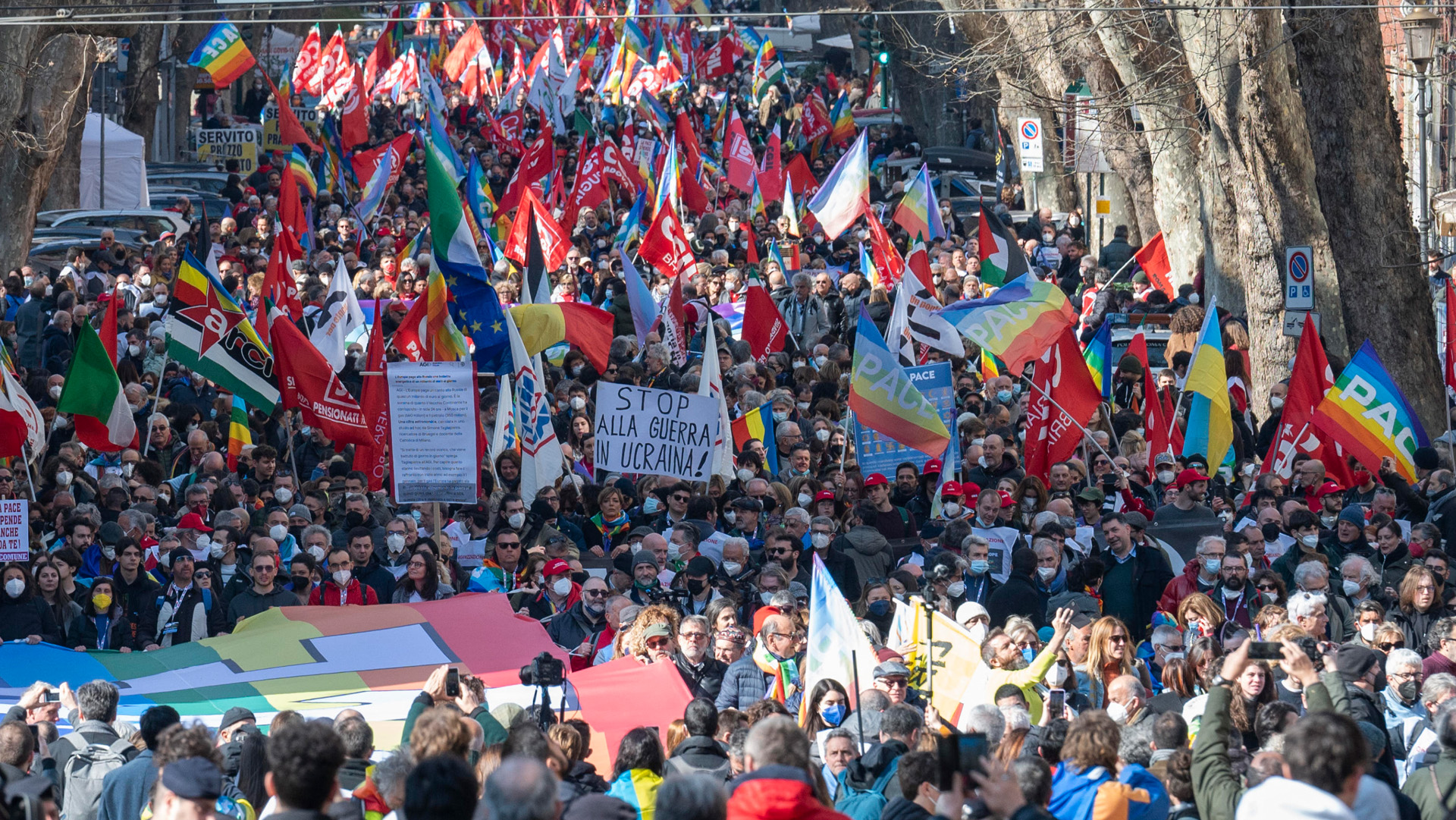 manifestazione pace roma ANSA