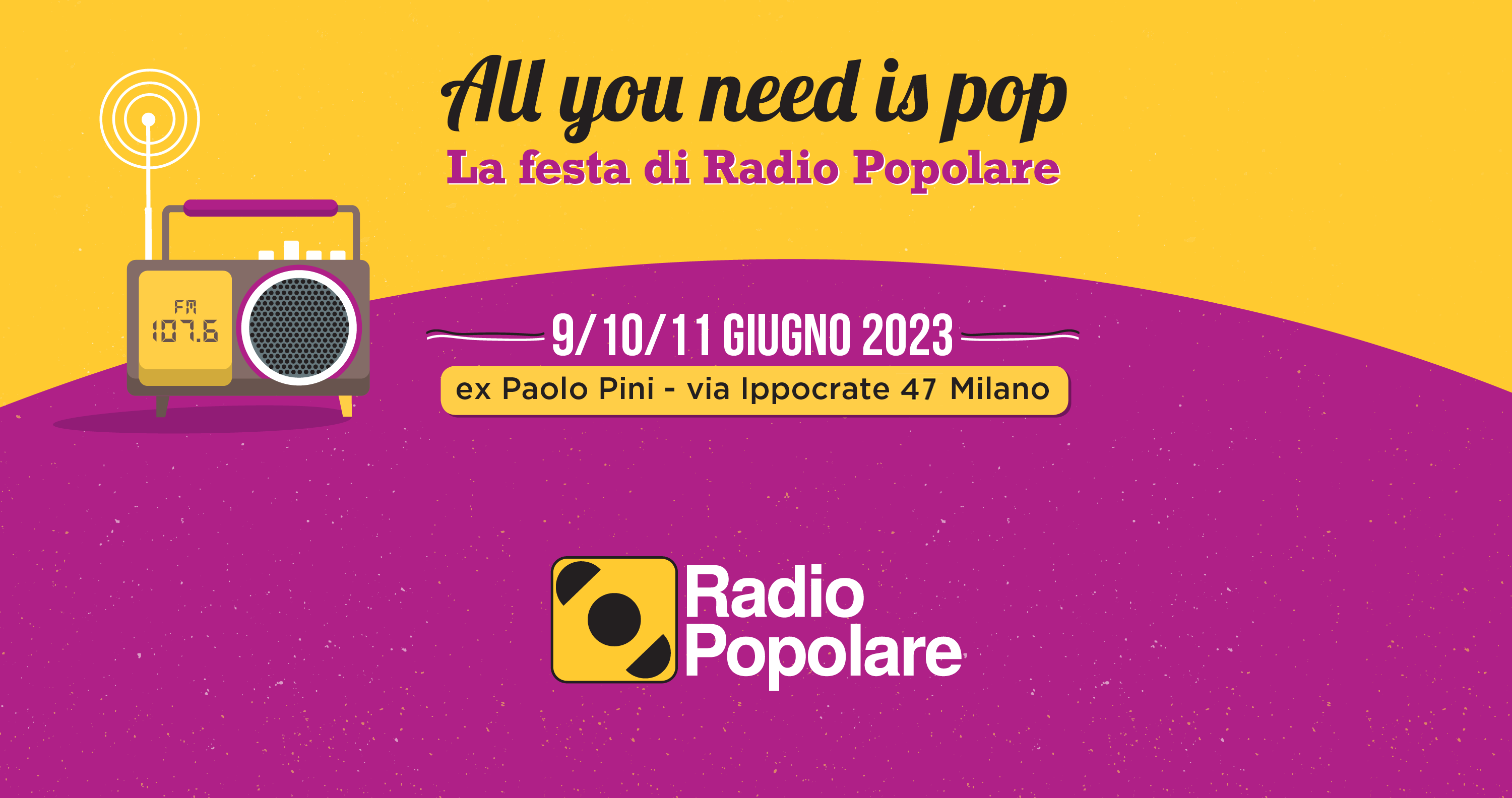 All you need is pop 2023: il programma