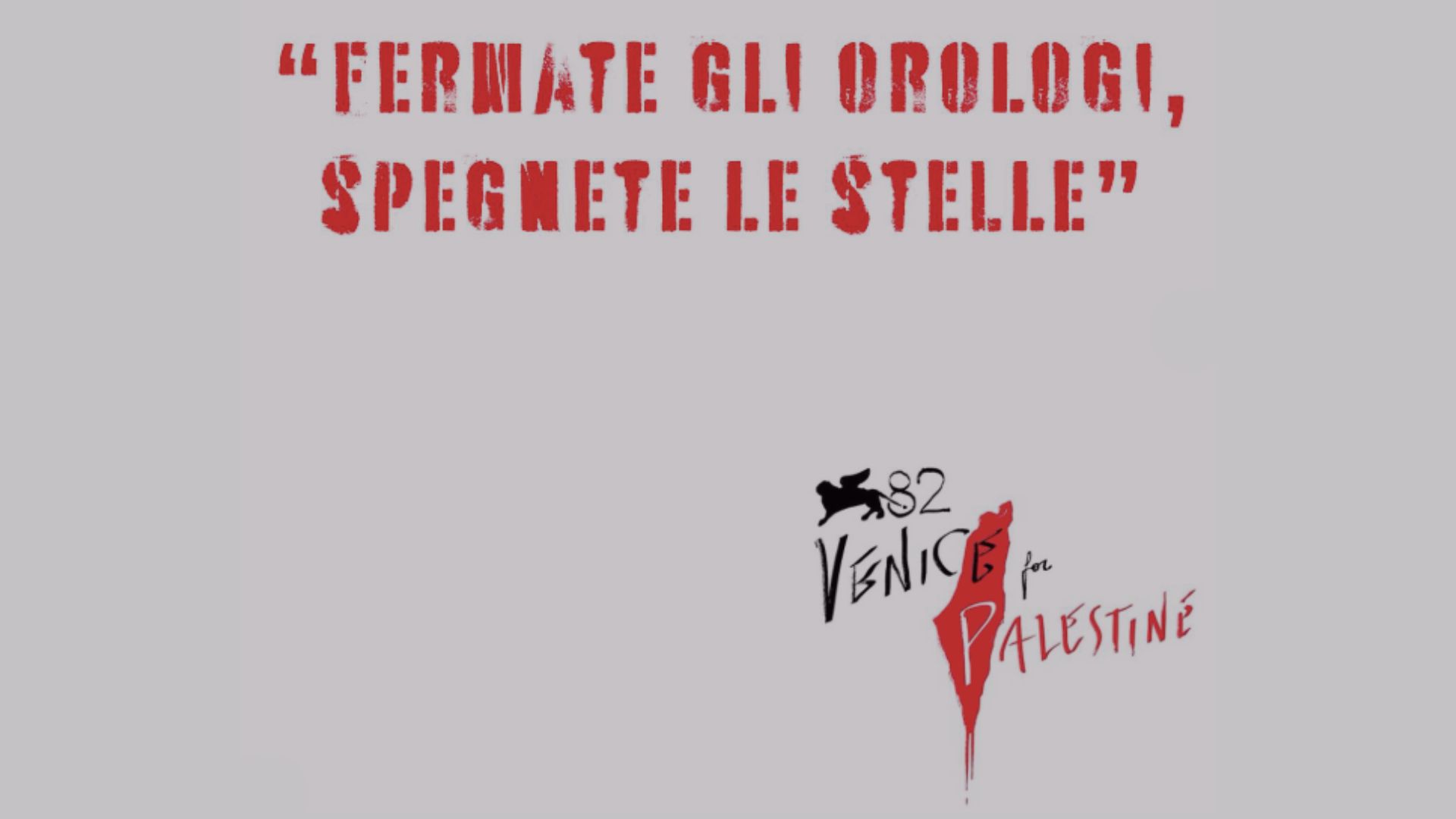Venice4Palestine: l'appello degli artisti alla Biennale di Venezia