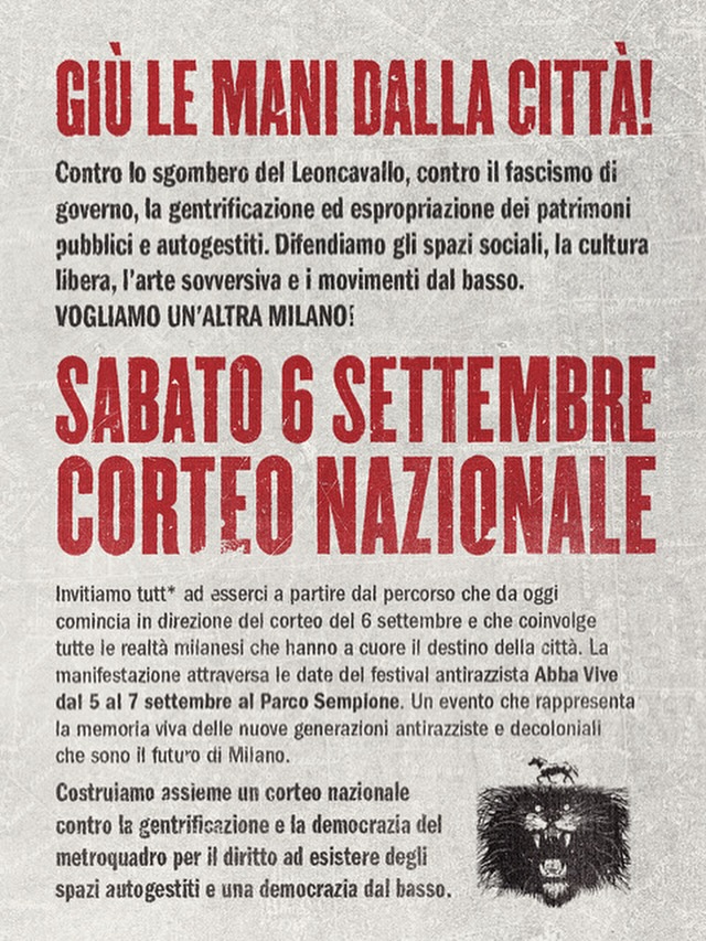 corteo leoncavallo