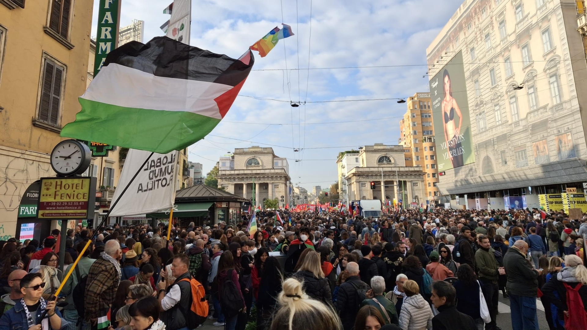 100mila in corteo. Milano ancora in piazza per Gaza