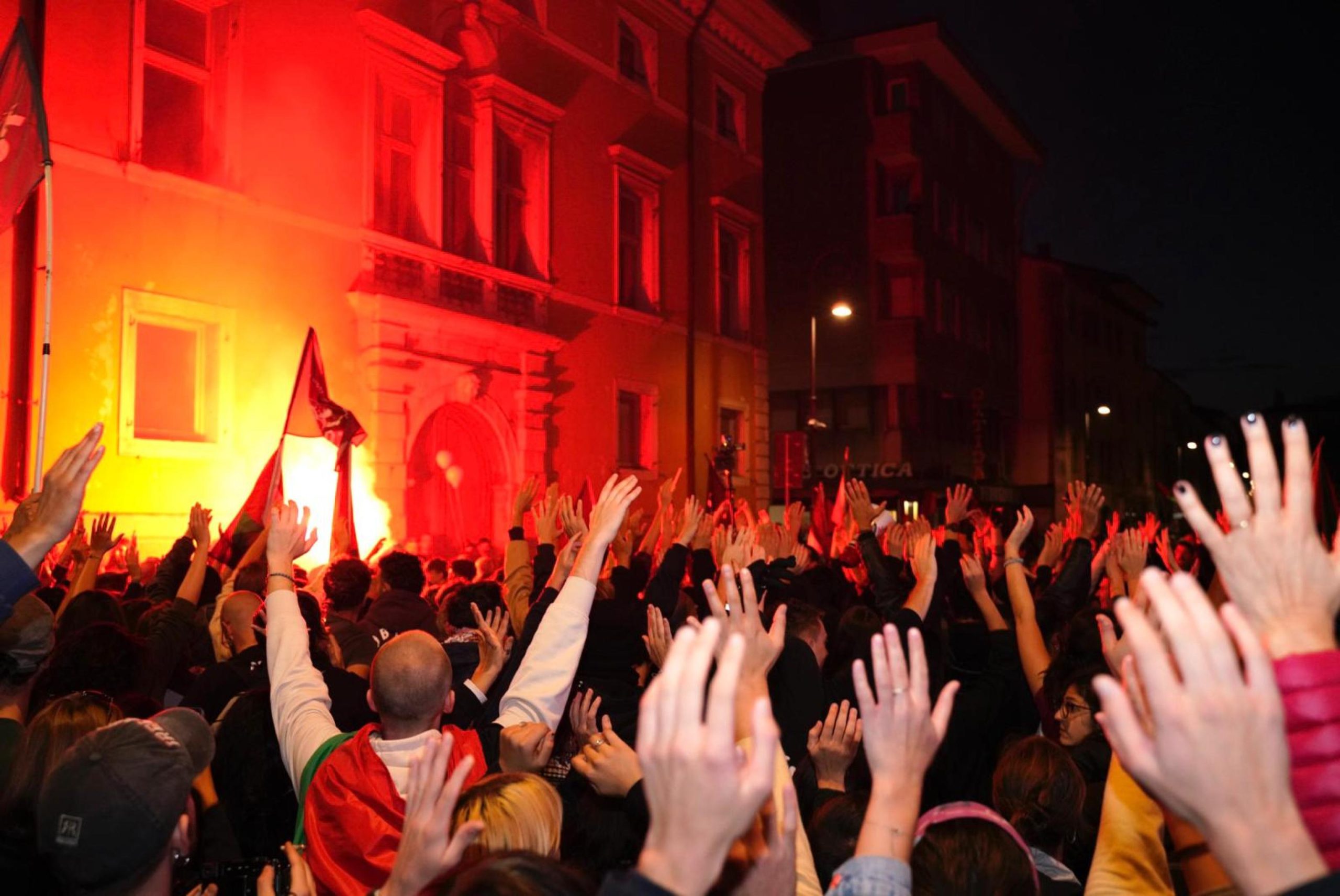 La lunga giornata di Udine, chiusa per Italia-Israele e le proteste per la Palestina