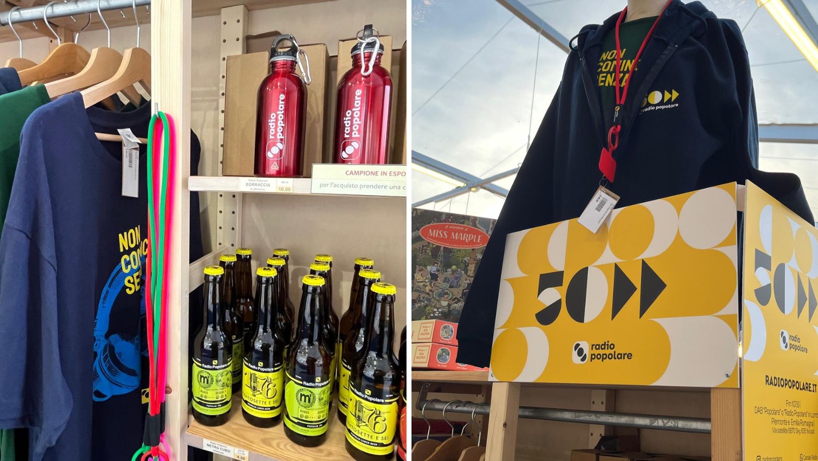 le birre della radio, le nuove magliette e i nuovi gadget