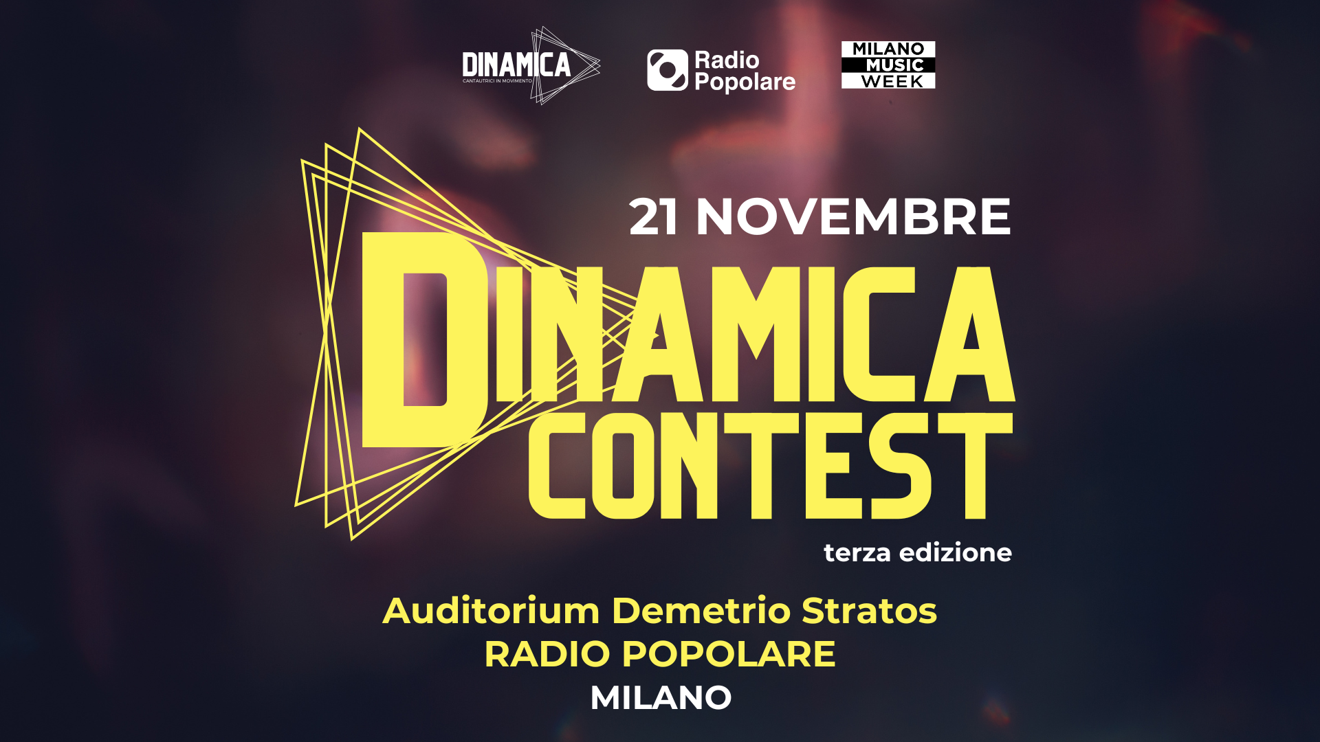 Venerdì 21 novembre la terza edizione di Dinamica Contest a Radio Popolare
